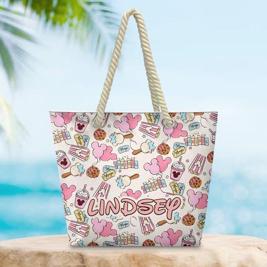 Discover Magical Park Snacks Tote Bag, Mickey Pool Bag, Disney Travel, Bachelorette Girls Trip Favor, Bridesmaid Gift Idea
