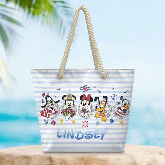 Discover Mickey Cruise Weekender Tote Bags, Mickey Nautical Tote Bags, Disney Beach Bag, Mickey Pool Bag, Overnight Bag, Cruise Bag, Disney Travel