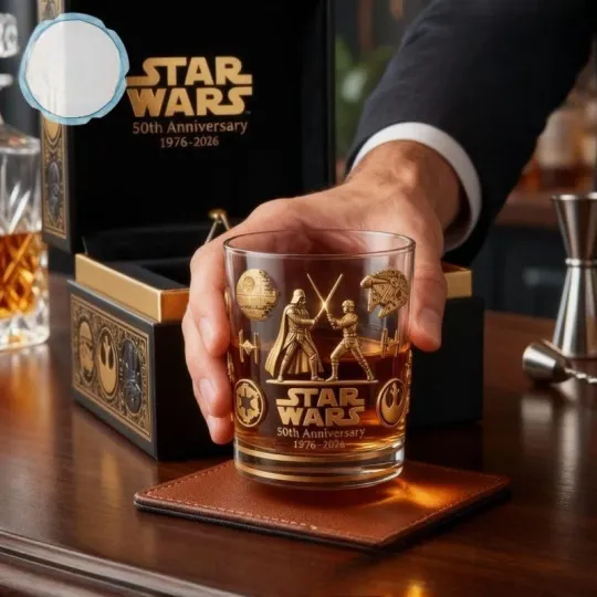 Discover Star Wars 50th Anniversary 1976-2026 Whiskey Glass