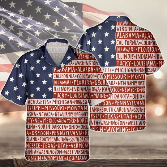 Discover America 250th Anniversary Hawaiian Shirt, 250 Years of Freedom Button Shirt
