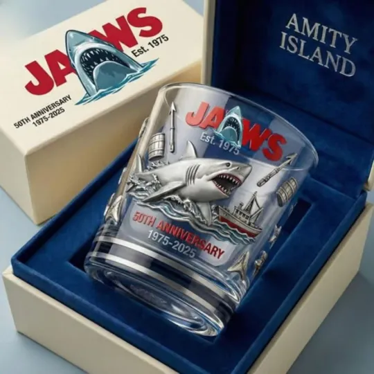 Jaws 50Th Anniversary Limited Edition Whiskey Glass