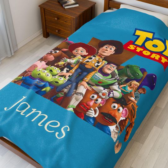Discover Custom Toy Story Velveteen Plush Blanket  Personalized Disney Bedding
