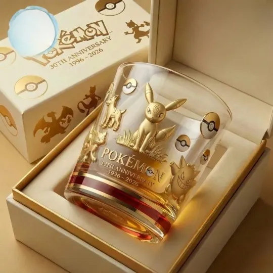 Discover Umbreon PKM 30th Anniversary Whiskey Glass
