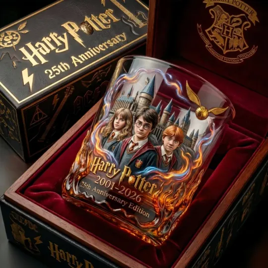 Discover Harry Potter 25th Anniversary Commemorative Whiskey Glass