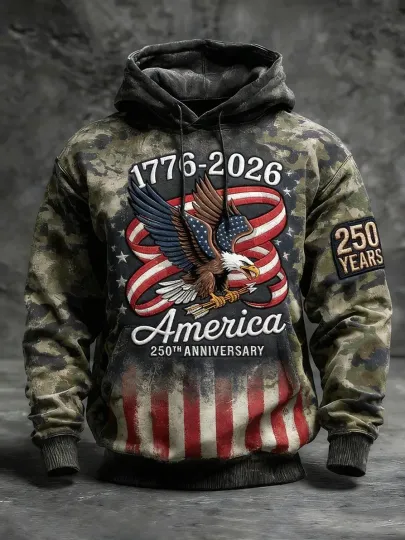 Discover USA 250th Anniversary 3D All-Over Print Hoodie