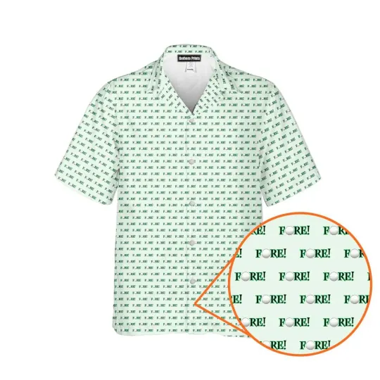 Discover Fore Golf Ball Funny Golfing Design for Golfer   Golf Hawaiian Shirt