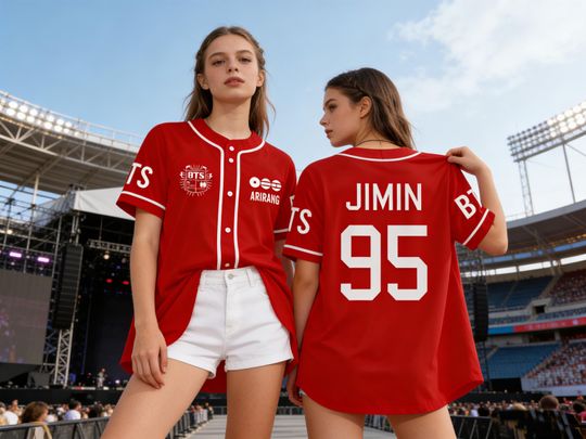 Discover Custom BTS Baseball Jersey, Kpop Army World Tour Shirt, Bangtan Fan Merch, BTS Members Jersey For Army, Bangtan Comeback 2026 Gift For Her