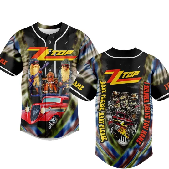 Discover 2025 CUSTOM NAME ZZ Top band 3D Baseball Jersey