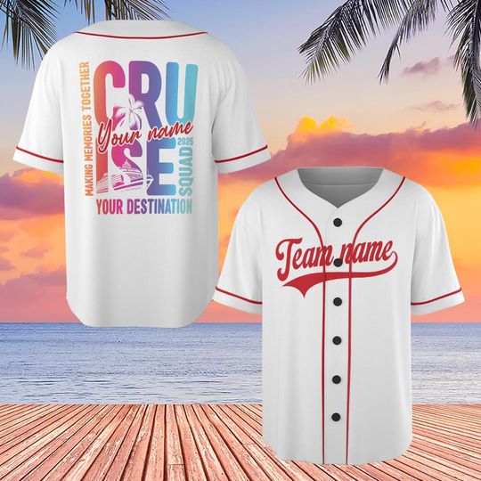 Discover Personalized Family Cruise Trip Baseball Jersey, Custom Baseball Jersey, Baseball Jersey, Baseball Team Shirt, Family Jersey Matching Shirt
