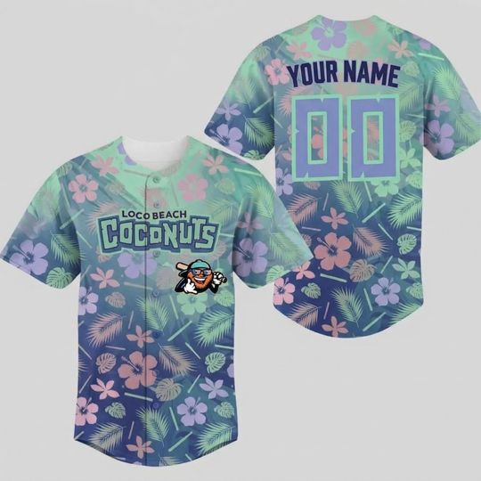 Discover Aloha Loco Beach Baseball Jersey, Coconuts Vacation Jersey Shirt, Custom Coconuts Fan Gift, Savannah Baseball Jersey