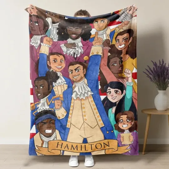 Discover Broadway Style Historical Musical Flannel Blanket Cozy Gift