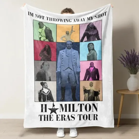 Discover Vintage Stage Musical Star Silhouette Flannel Blanket Gift Throw