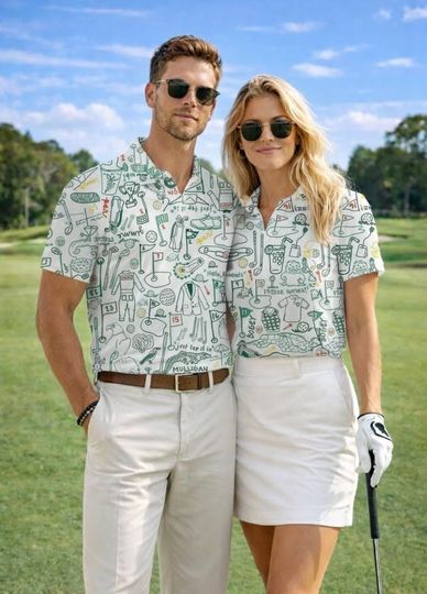 Iconic Millar Golf Polo Shirt, Vintage Golf Ball Polo, Golf Button Up, Retro Polo Shirt, Golf Gift, Polo Father's Day