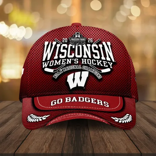 Discover Badgers 2026 Women’s Hockey National Champions Baseball Cap