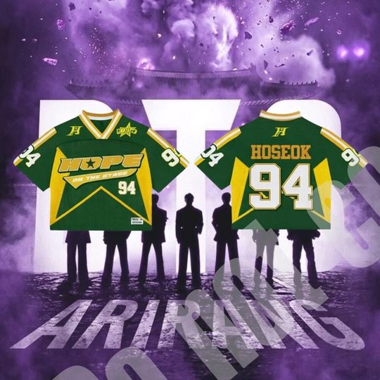 Discover Personalized BTS Arirang World Tour Crop Top Mesh Baseball Jersey, Custom K-Pop Boy Group Football Jersey, World Tour 2026 Fan Outfit