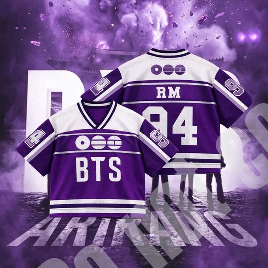 Discover Custom name Arirang BTS World Tour Football Jersey, World Tour 2026 Jersey