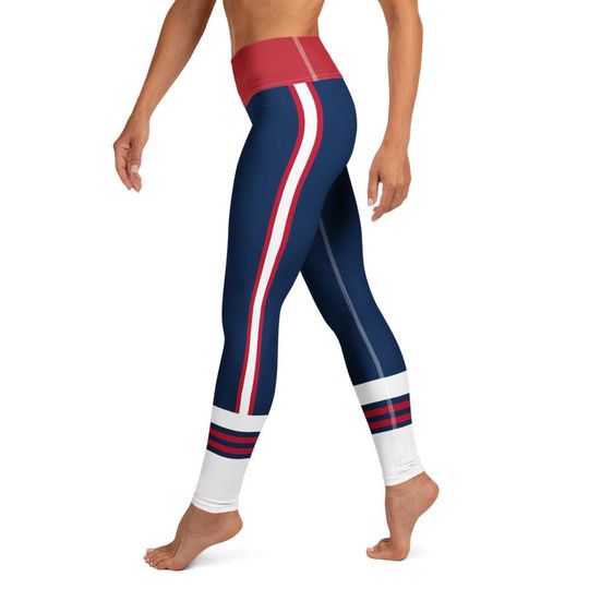 Discover New England Football Inspired Women's High Wested Leggings Great Gift For Football Fans Boujee New England Fan