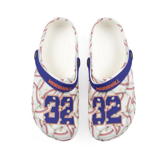Discover Personalized Custom Child and Adult Baseball Clogs Shoes Great Gift Fully Customizable