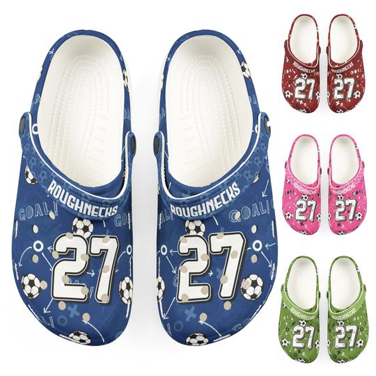 Discover Personalized Custom Child and Adult Soccer Clogs Shoes Great Gift Fully Customizable