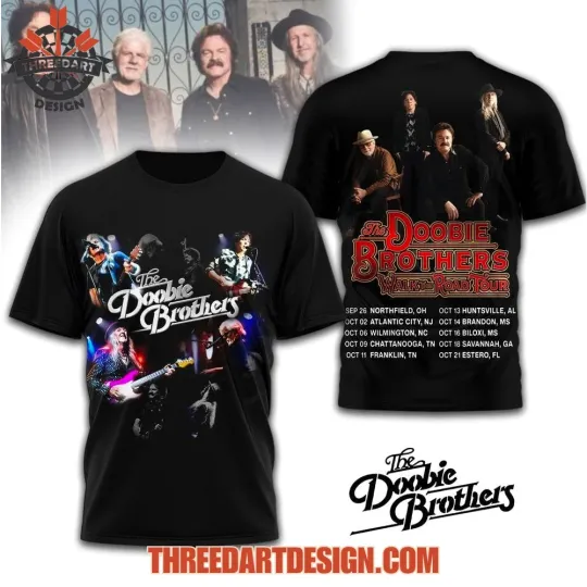 Discover The Doobie Brothers Walk The Road Tour 2026 3D T-shirt