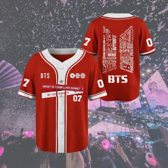 BTS World Tour 2026 Jersey, What Is Your Love Song Baseball Shirt
