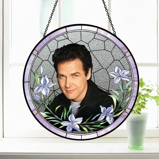 Discover Norm Macdonald Stained Glass Suncatcher for Home Window Decor