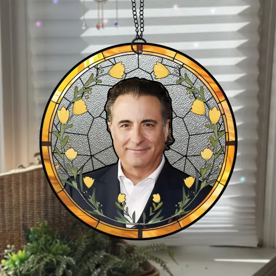 Andy García Stained Glass Suncatcher for Home Window Decor