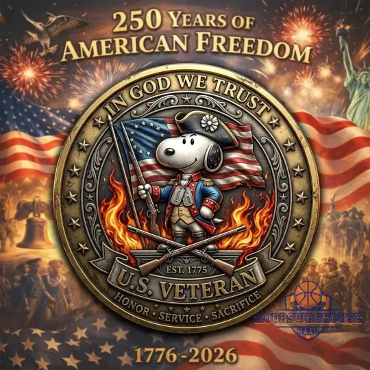 Discover Snoop U.S. Veteran 250 Years of American Freedom 1776-2026 Commemorative Coin