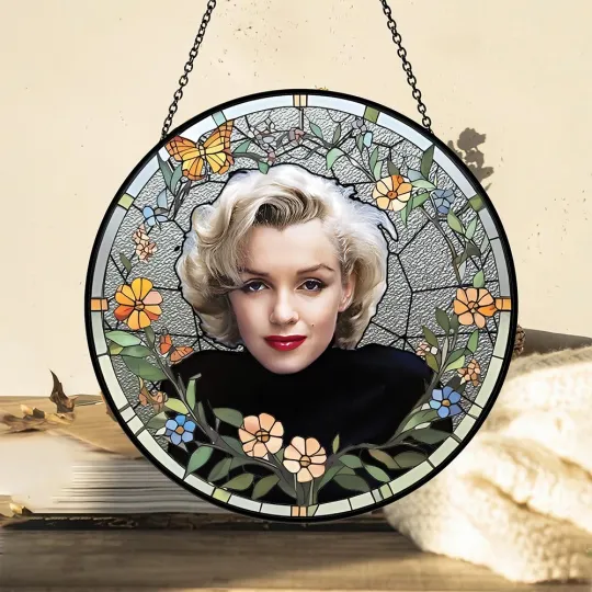 Discover Marilyn Monroe Stained Glass Suncatcher - Home Window Hanging Ornament