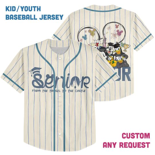 Discover Custom "Senior" Disney Theme Kid/Youth Baseball Jersey
