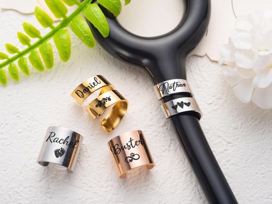 Personalized Stainless Steel Stethoscope ID Tag for Nurses and Doctors