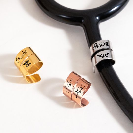 Personalized Stethoscope Name Tag,Stethoscope ID Tag,Stethoscope ID Ring