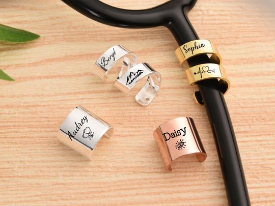 Personalized Stethoscope Name Tag for Nurses and Medical Professionals