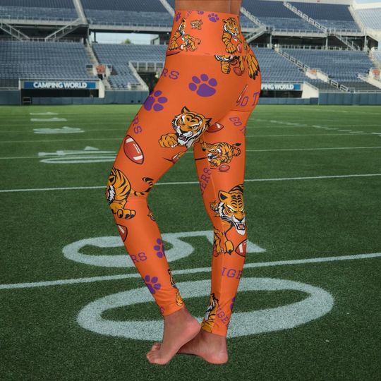 Discover Go Tigers Yoga Leggings: High Waisted Sports Fitness Apparel