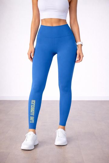 Los Angeles High Waisted Yoga Pants, Workout Leggings, Athletic Fitness Leggings, Gym Yoga Pants, Activewear Bottoms