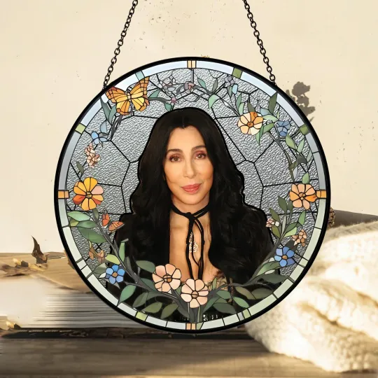Discover Cher Stained Glass Suncatcher- Home Window Hanging Ornament