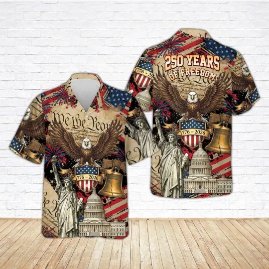 Discover USA 250th Anniversary Hawaiian Shirt Unisex
