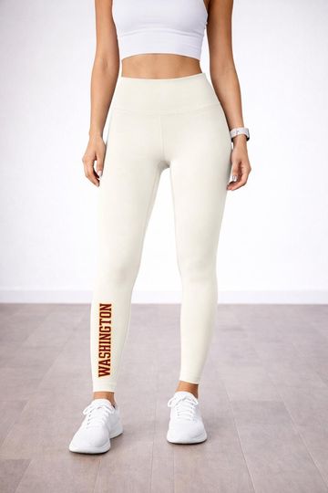 Discover Washington Yoga Leggings, High Waisted Workout Leggings, Athletic Fitness Pants, Gym Leggings, Activewear Bottoms