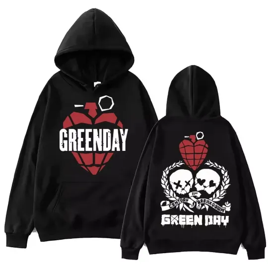 Green Day World Tour 2025 Double Sided Hoodie Unisex