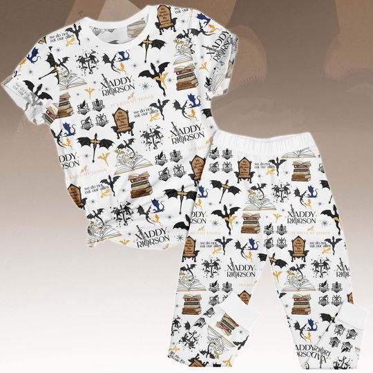 Discover Magic Reader Tee & Pants PJs, Fantasy Matching Pajamas Set, Wizard T-Shirt Pyjama, Dragon Pajamas, Gift for Book Lovers