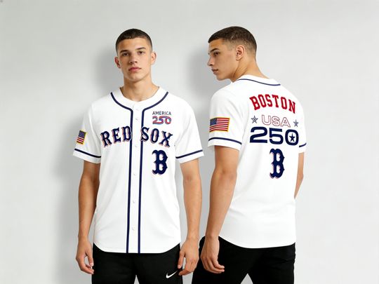 Boston Red Sox America 250 Jersey 2026,Personalized 250 Years USA Baseball Jersey,Custom Name American Flag Baseball Shirt,Baseball Lovers