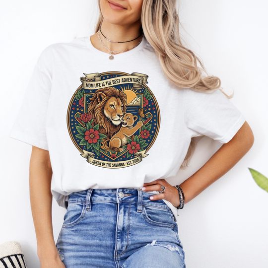 Discover Mama Lion Shirt Boho Mother's Day Gift Savanna Queen Tee Wild Mom Life Adventure