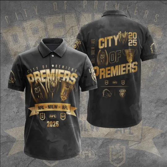 Brisbane Broncos x Brisbane Lions Premiers 2025 3D Polo Shirt
