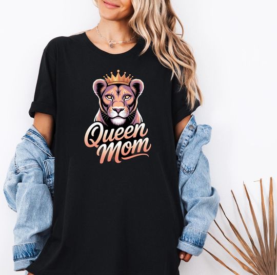 Discover Queen Mom Lioness T-Shirt, Mother's Day Gift for Her, Mama Crown Tee