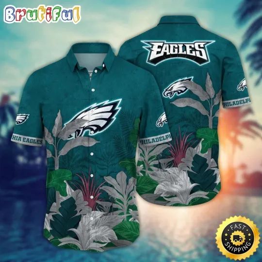 Discover Philadelphia Eagles Flower Style Statements Hawaiian Shirt For football Fans