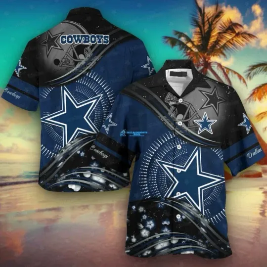 Discover Dallas Cowboys Stellar Wave Hawaiian Shirt, Gift For football Fan