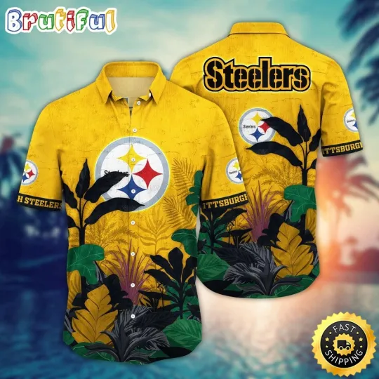 Discover Pittsburgh Steeler Flower Style Statements Hawaiian Shirt For football Fans