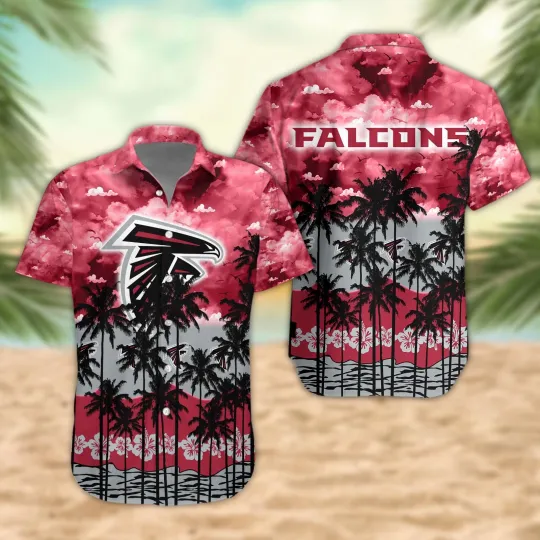 Discover Atlanta Falcons Palm Trees Sunset Hawaiian, Gift For Friends