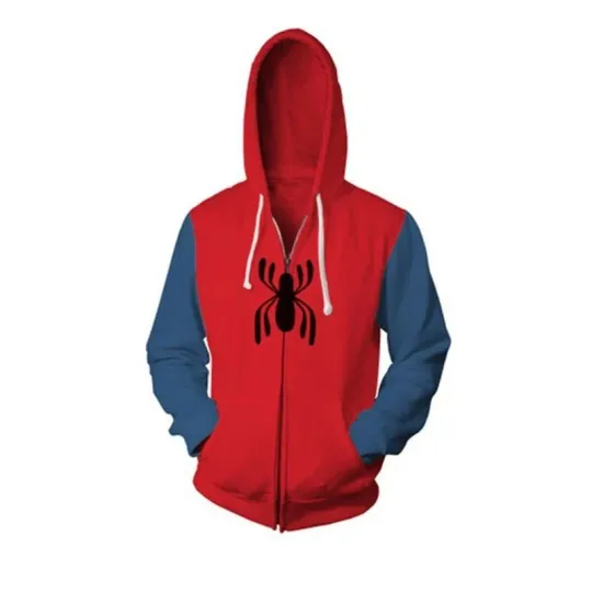 Discover Spider-Man Homecoming 3D Zip Hoodie - Cosplay Hooded Sweatshirt Jumper