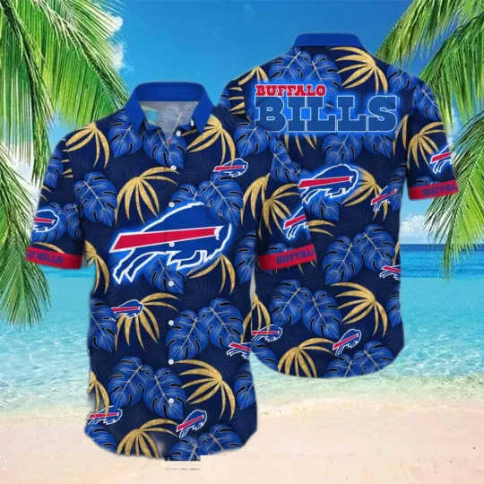 Discover Buffalo Bills Tropical Foliage Hawaiian, Gift For Fans, Gift For Friends